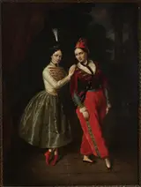 Jan Ksawery Kaniewski, Portrait of the sisters Karolina and Anna Strauss, ballet dancers from Teatr Wielki