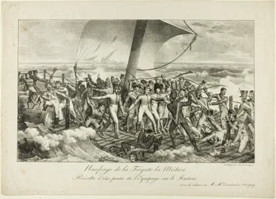 Hippolyte Lecomte, Shipwreck of the Frigate Medusa. Revolt of Some of the Crew on the Raft