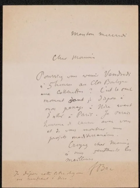 Ferdinand Bac, Brief aan Philip Zilcken