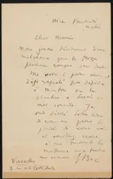 Ferdinand Bac, Brief aan Philip Zilcken