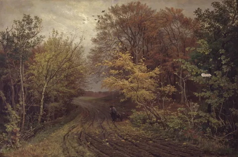 Thorvald Niss, Vej i Borrevejle Skov. Oktoberdag