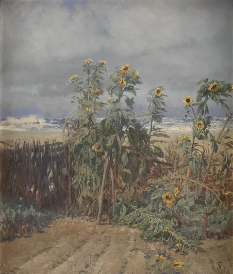 Thorvald Niss, Sunflowers on a Beach