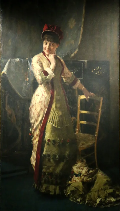 Emile Wauters, Portrait of Madame Judic during Act II of "Niniche"