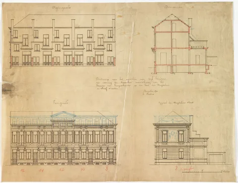 Emile Wauters, Architectural drawing from the Engetrim archive, ref. obj-0002194