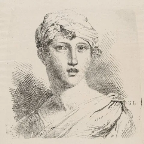 Giuseppe Longhi, Bust of a Young Woman with a Turban