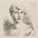 Giuseppe Longhi, Bust of a Young Woman with a Turban
