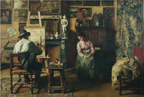 Henri de Braekeleer, The atelier