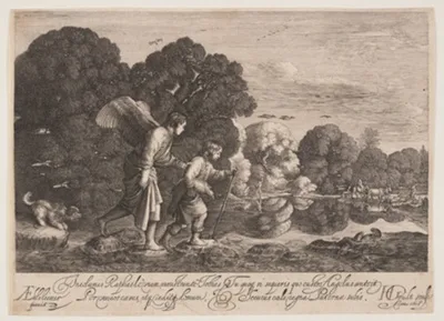 Hendrick Goudt, Tobias and the Angel Gabriel