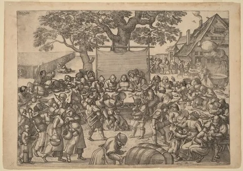 Pieter van der Borcht, The Large Rustic Wedding Feast