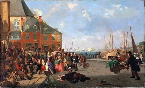 William Raphael, Behind Bonsecours Market, Montreal