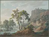 Louis Albert Guislain Bacler d'Albe, River Landscape with Castles and Fishermen
