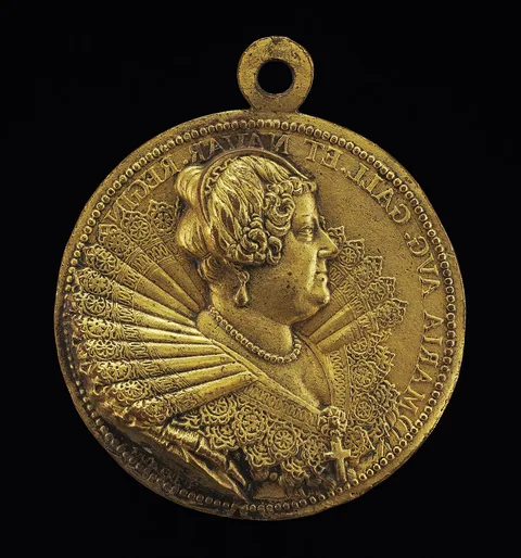 Guillaume Dupré, Marie de' Medici, 1573-1642, Wife of King Henri IV of France 1600 [obverse]