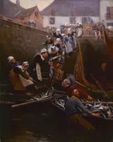 Alfred Guillou, Débarquement du thon à Concarneau