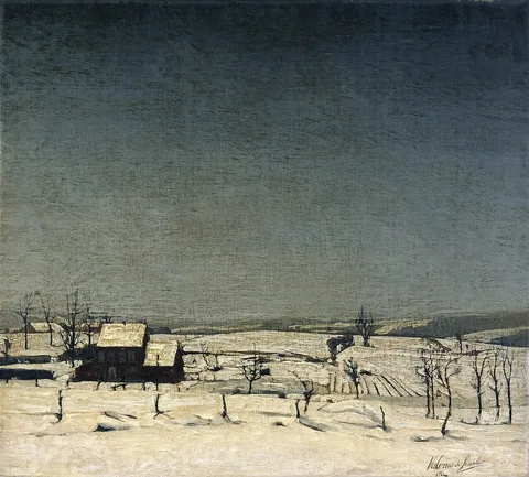 Valerius de Saedeleer, Snow Landscape in Flanders