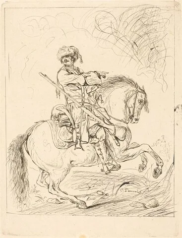 Charles Parrocel, A Dragoon on Horseback