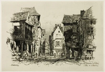 Maxime Lalanne, An Old Quarter of Vitré, Ille-et-Vilaine