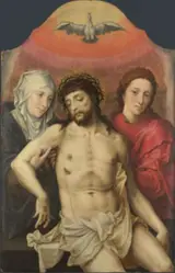 Master of the Prodigal Son, The Dead Christ supported by the Virgin and Saint John