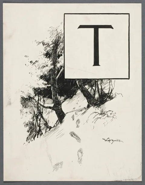 William Henry Drake, Inital T for Chapter XLIV from "Lorna Doone"