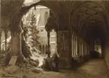 Karl Eduard Biermann, Monks at Prayer in a Cloister