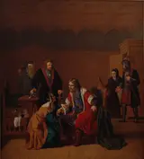 Johan Peter Raadsig, Valdemar the Great is welcomed  at Absalon's mother's house, where he sought refuge after the Battle of Roskilde