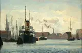 Christian Blache, A view from Copenhagen Habour.