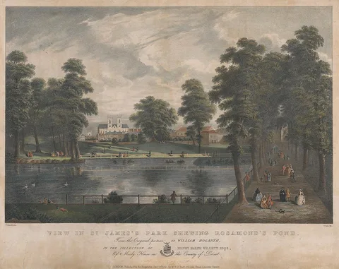 William Charles Ross, View in St. James's Park showing Rosamond's Pond
