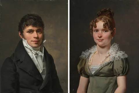 Martin Drolling, Nicolas Louis Faret and Madame Nicolas Louis Faret