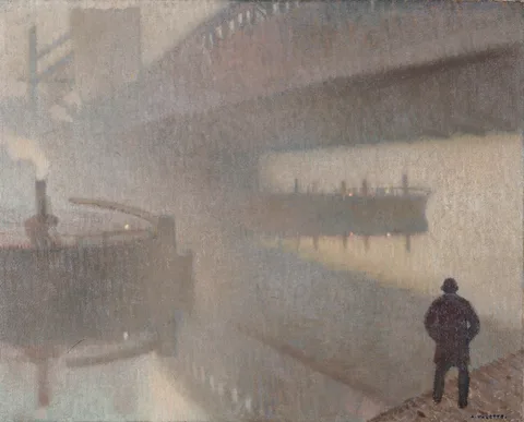 Pierre Adolphe Valette, Under Windsor Bridge on the Irwell, Manchester