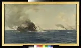 Thomas Somerscales, Sinking of  the 'Scharnhorst' at the Battle of the Falkland Islands, 8 December 1914