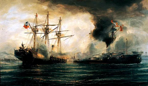 Thomas Somerscales, Sinking of the Esmeralda during the battle of Iquique