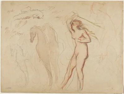 Henry Cros, Sheet of Studies