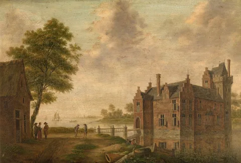 Hendrik-Frans De Cort, View of Carmosteyn Castle in Hombeek