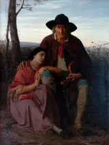 François-Alfred Delobbe, The blind violinist and his daughter