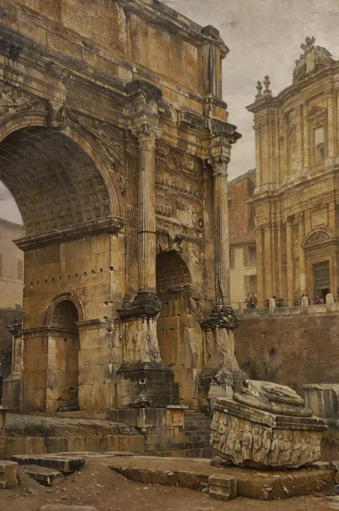 Luigi Bazzani, Arch of Septimius Severus in the Forum Romanum