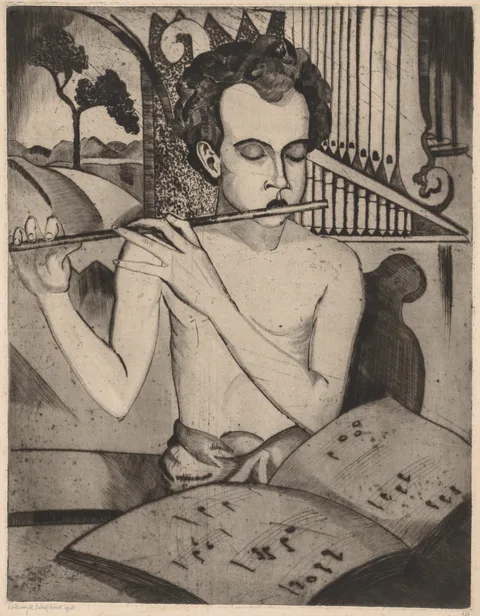 Lodewijk Schelfhout, Flute Player