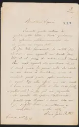 Silvio Giulio Rotta, Brief aan Frans Buffa en Zonen