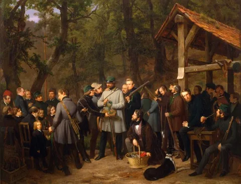 Friedrich Boser, Bird Shoot of the Düsseldorf Artists at the Grafenberg