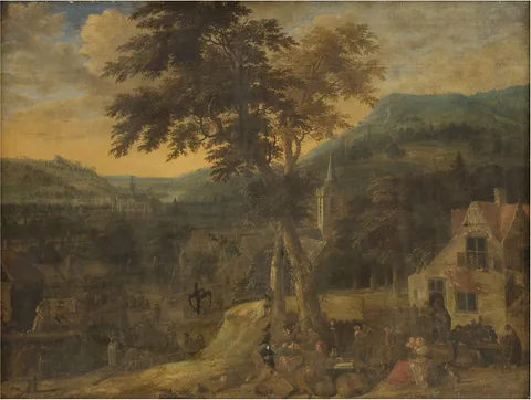 Gerrit van Battem, A Village Celebration