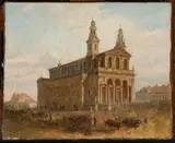 Feliks Brzozowski, View of St. Carlo Borromeo Church in Warsaw