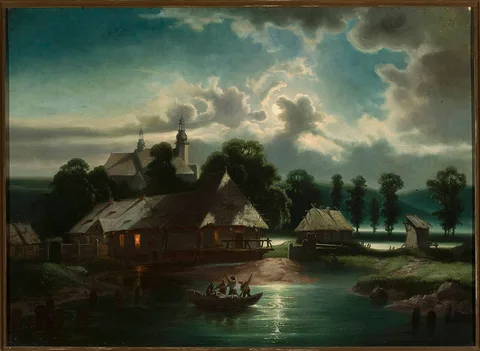 Feliks Brzozowski, Countryside landscape at night