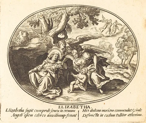 Balthasar Moncornet, The Flight of Saint Elizabeth with the  Infant Saint John