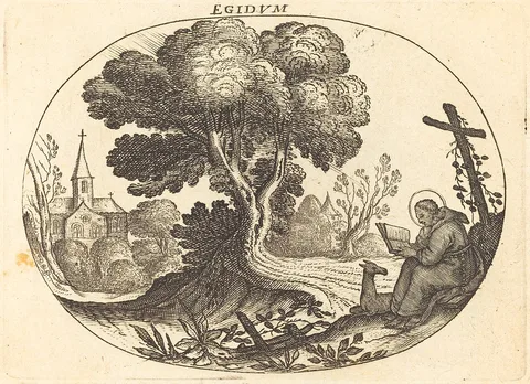Balthasar Moncornet, Saint Egidius and a Doe