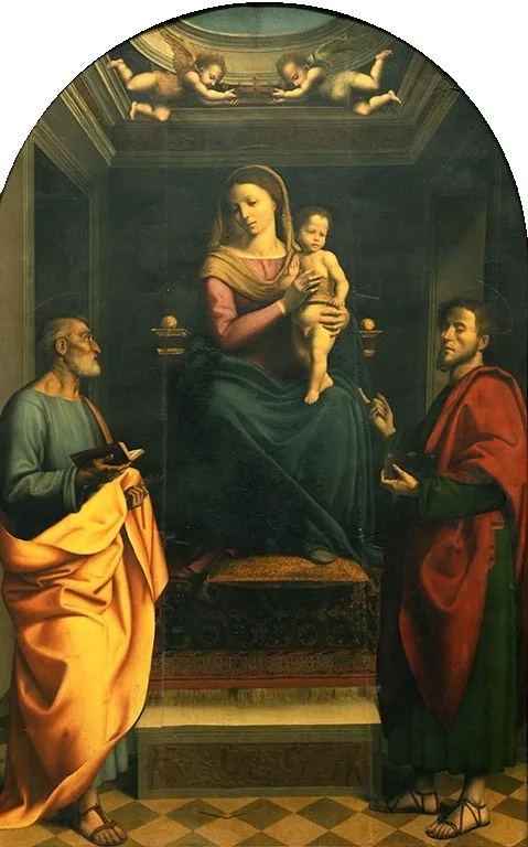 Albertino Piazza, Madonna and Child Enthroned with Saints
