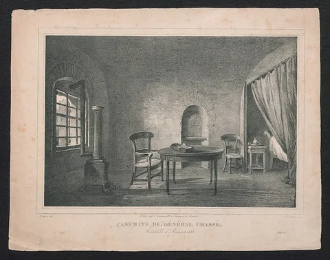 Paul Lauters, Kazemat van generaal Chassé in de Citadel van Antwerpen in 1833