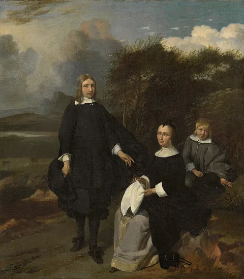 Barend Graat, Family group in a landscape