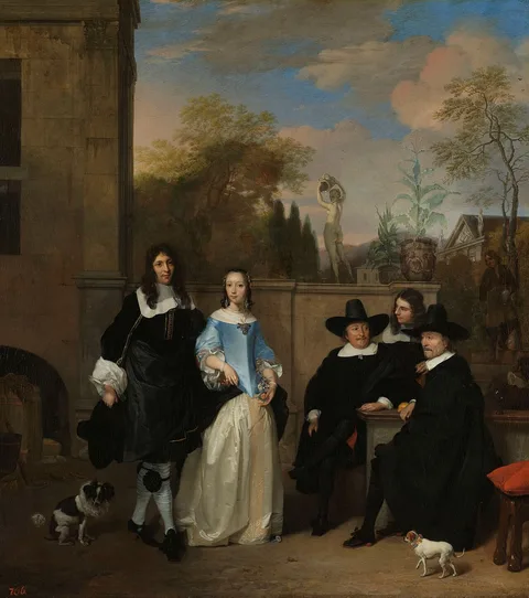 Barend Graat, Company in a garden