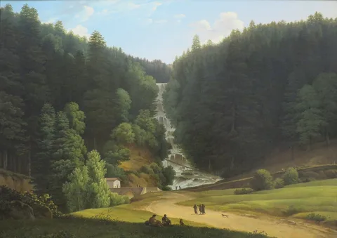 Louis Gauffier, View of Falls at Vallombrosa