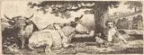 Jean-Louis de Marne, Two Cows and a Woman Lying Down