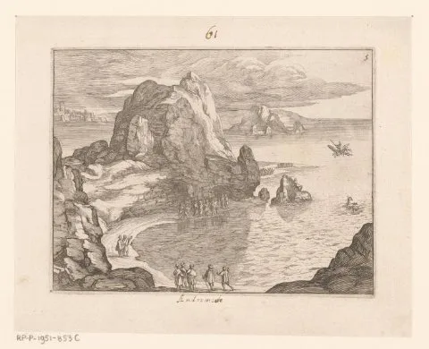 Daniel Rabel, Kustlandschap met Perseus en Andromeda