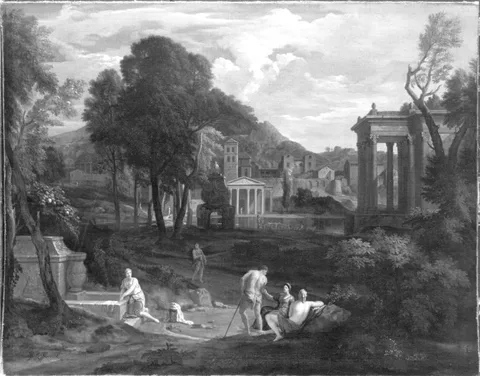 Pieter Rijsbraeck, Arcadian Landscape with Temple